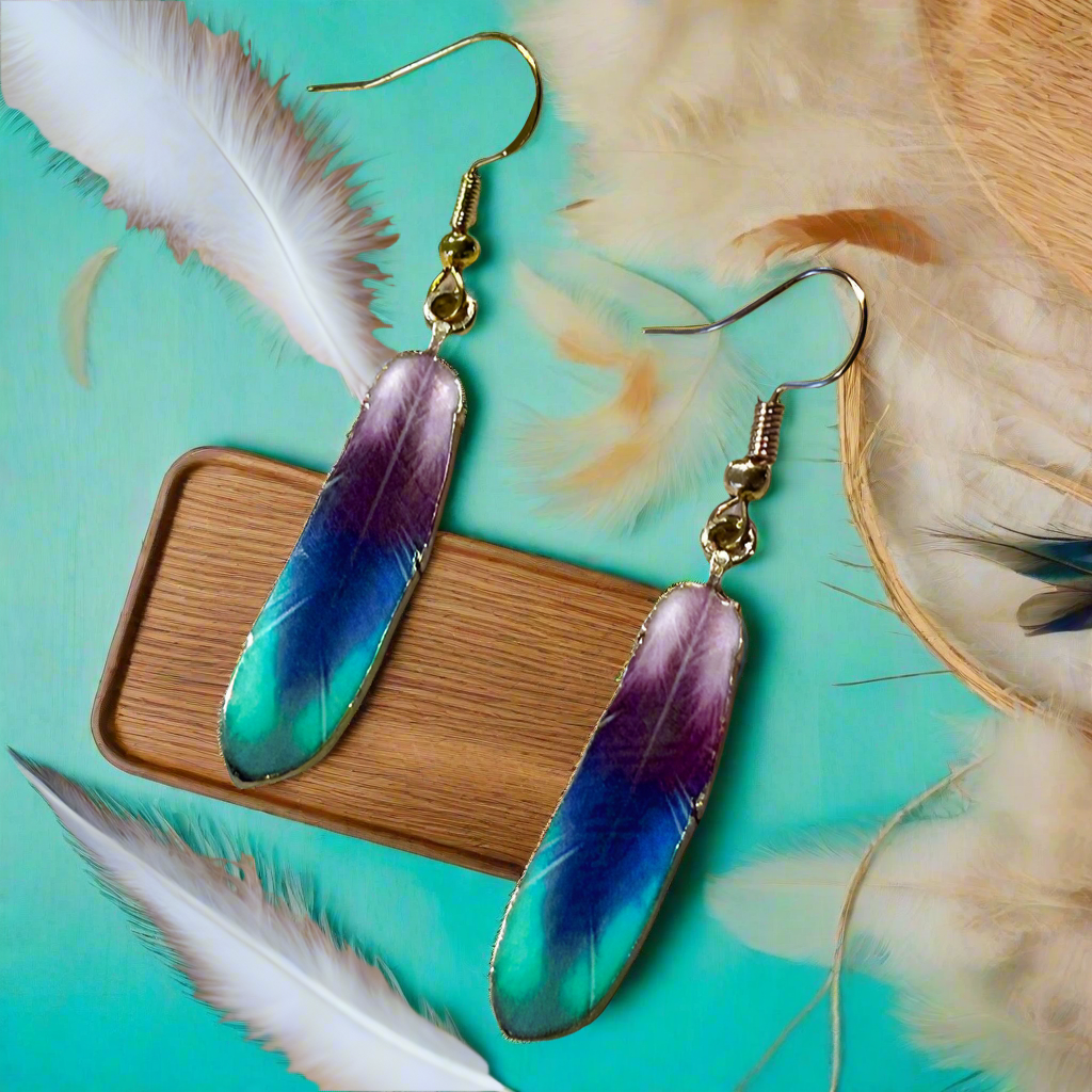 NEW Mocs N More Earrings -Tribal Feathers Spirit Guide