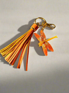 MEW Mocs N More - Orange Dragonfly Keychain