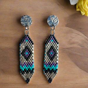 NEW Mocs N More Earrings - Silver Feather