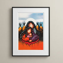 Load image into Gallery viewer, Colorful abstract art piece poster with vibrant colors on a textured surface