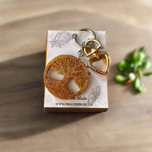 NEW Mocs N More - Tree of Life Gold Keychain