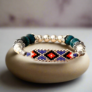 Mocs N More Totem Bracelets - Beaded Tiger eye