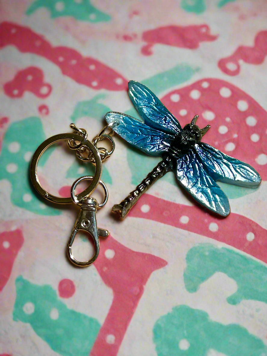 NEW Mocs N More - Blue Dragonfly Keychain