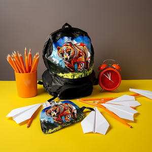 Foldable Indigenous Designed Backpacks - Spirit Bear