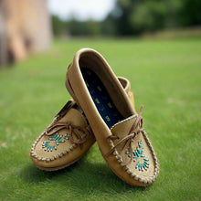 Load image into Gallery viewer, NEW Women Leather Moccasins - Outdoor/Indoor Unlined Oak