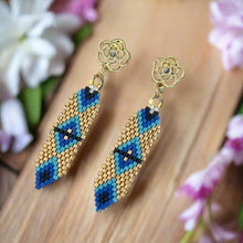 Load image into Gallery viewer, Mocs N More Hand Beaded Earrings - Flower Child