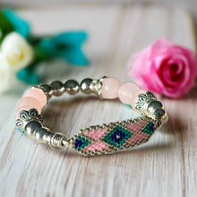 Load image into Gallery viewer, Mocs N More Totem Bracelets - Beaded Rose Quartz