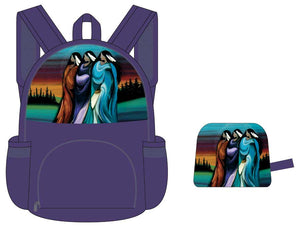 Foldable Indigenous Designed Backpacks - Three Sisters