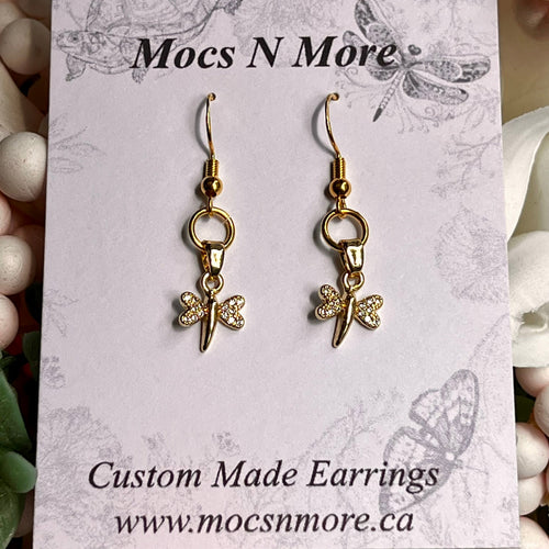 Mocs N More Earrings - NEW Little Dragonfly