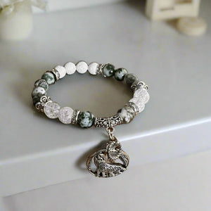 Mocs N More Totem Bracelets - Tree Agate  Wolf