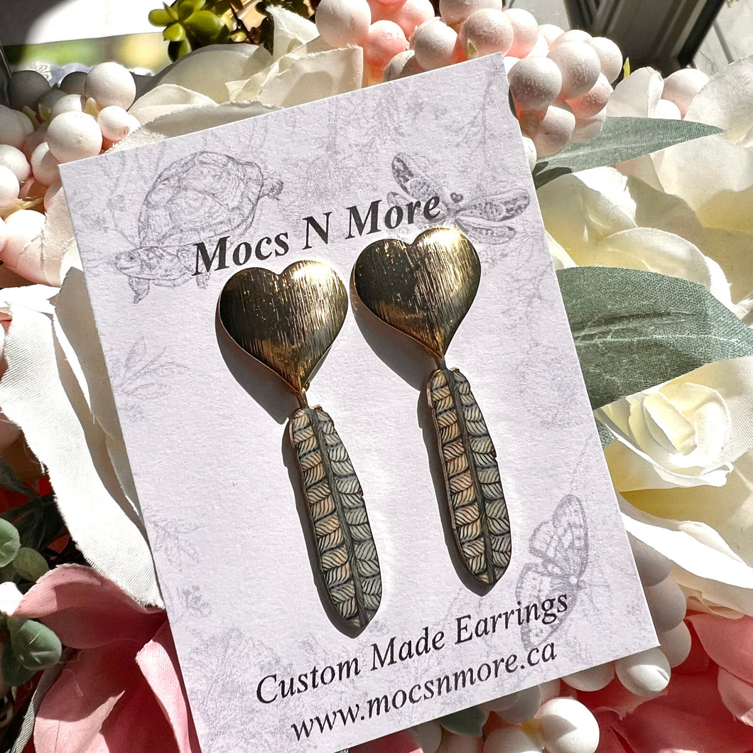 NEW Mocs N More Earrings -Tribal Feathers New Beginnings