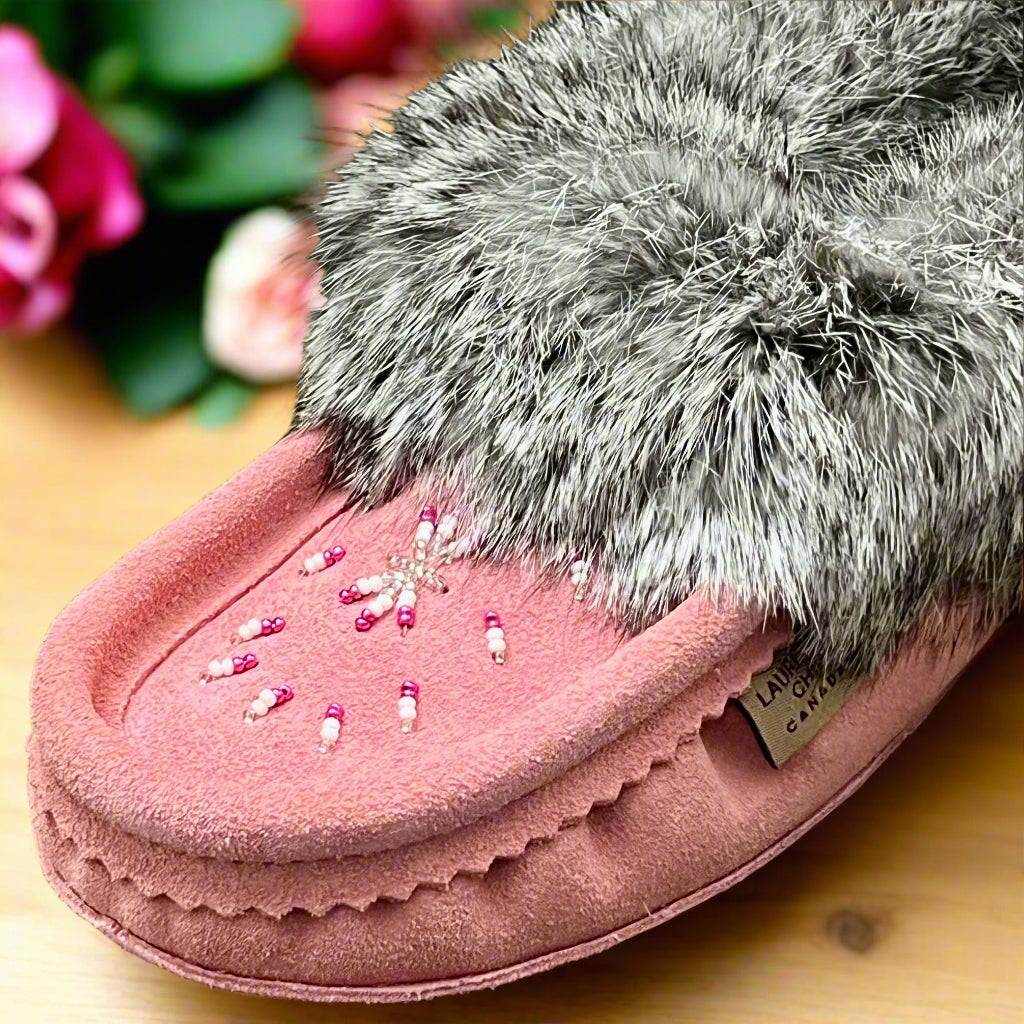 Ladies Moccasins -Laurentian Chief Moccasins Flamingo