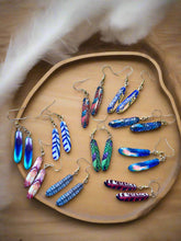 Load image into Gallery viewer, NEW Mocs N More Earrings -Tribal Feathers Northern Sky