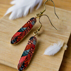 NEW Mocs N More Earrings -Tribal Feathers