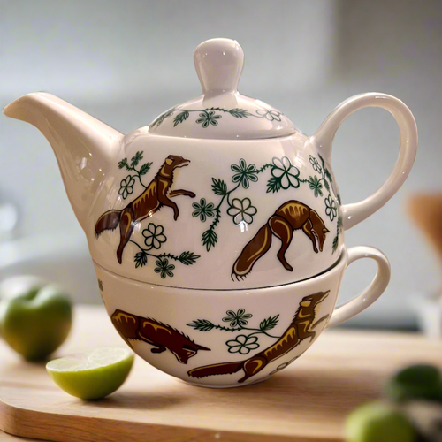 Tea for One Set - NEW Foxes (No Saucer)
