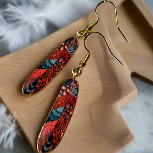 NEW Mocs N More Earrings -Tribal Feathers