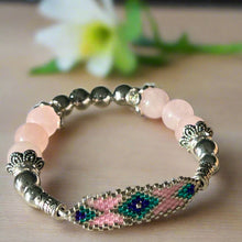 Load image into Gallery viewer, Mocs N More Totem Bracelets - Beaded Rose Quartz