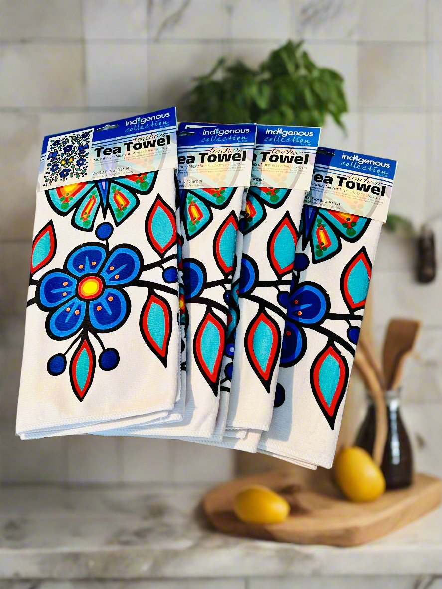 Tea Towels- White Floral Garden