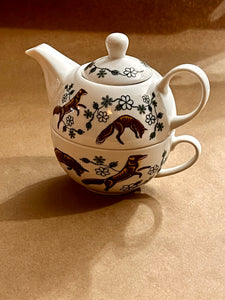 Tea for One Set - NEW Foxes (No Saucer)