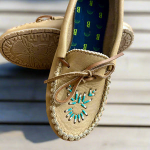 NEW Women Leather Moccasins - Outdoor/Indoor Unlined Oak