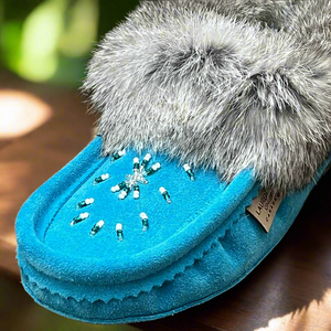 Ladies Moccasins - Laurentian Chief Moccasins Aqua