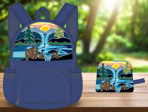 Foldable Indigenous Designed Backpacks - One Last Swim