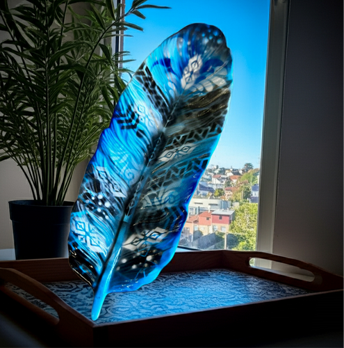 Feather Tray - Blue Sky