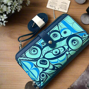 Smartphone Cross Body Bag - Orca Song