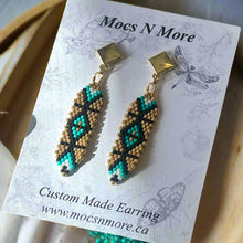 Load image into Gallery viewer, Mocs N More Hand Beaded Earrings - Star Child