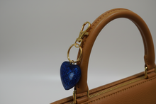 Load image into Gallery viewer, Love Sparkles Keychain - Handcrafted Blue Heart Charm