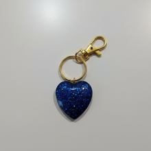 Load image into Gallery viewer, Love Sparkles Keychain - Handcrafted Blue Heart Charm