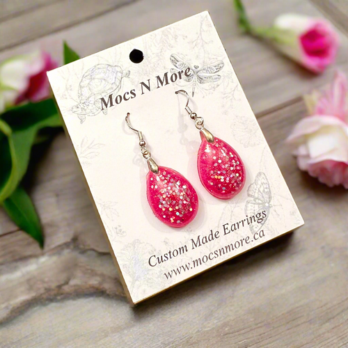 Mocs N More Earrings - Sparkling Fushia