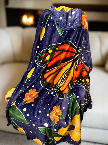 New Fleece Blanket - Monarch Butterfly