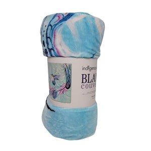 New Fleece Blanket - Hummingbird Feathers