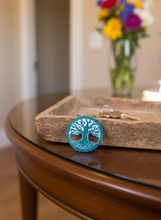 Load image into Gallery viewer, Tree of Life Turquoise Keychain - Handcrafted Epoxy Resin Charm