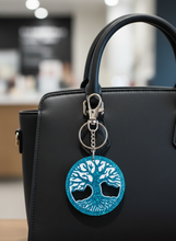 Load image into Gallery viewer, Tree of Life Turquoise Keychain - Handcrafted Epoxy Resin Charm
