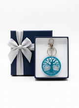 Load image into Gallery viewer, Tree of Life Turquoise Keychain - Handcrafted Epoxy Resin Charm