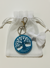 Load image into Gallery viewer, Tree of Life Turquoise Keychain - Handcrafted Epoxy Resin Charm
