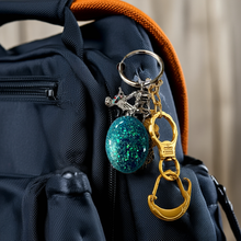 Load image into Gallery viewer, Mocs N More - Hummingbird Turquoise Keychain