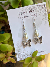 Load image into Gallery viewer, NEW Mocs N More Earrings - Butterfly and Pearl