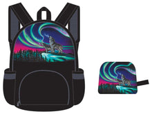 Load image into Gallery viewer, Foldable Indigenous Designed Backpacks - Wolf Song