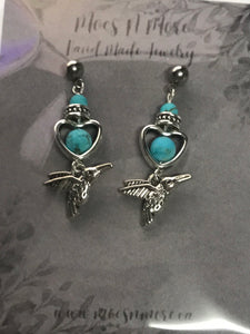 Mocs N More Earrings - Hummingbird Love