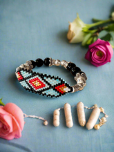 Load image into Gallery viewer, Mocs N More Hand Beaded Bracelets - Black Onyx