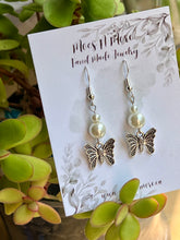 Load image into Gallery viewer, NEW Mocs N More Earrings - Butterfly and Pearl