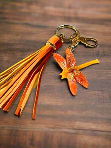 MEW Mocs N More - Orange Dragonfly Keychain