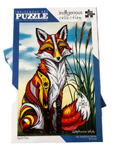 Load image into Gallery viewer, Puzzle box with a colorful fox design on a table
