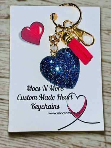 Mocs N More - Heart Silver Keychains