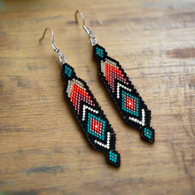 Load image into Gallery viewer, Beaded earrings on a wooden surface