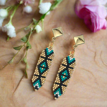 Load image into Gallery viewer, Mocs N More Hand Beaded Earrings - Star Child