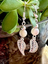 Load image into Gallery viewer, Mocs N More Silver Feather &amp; Mother of Pearl and Hematite